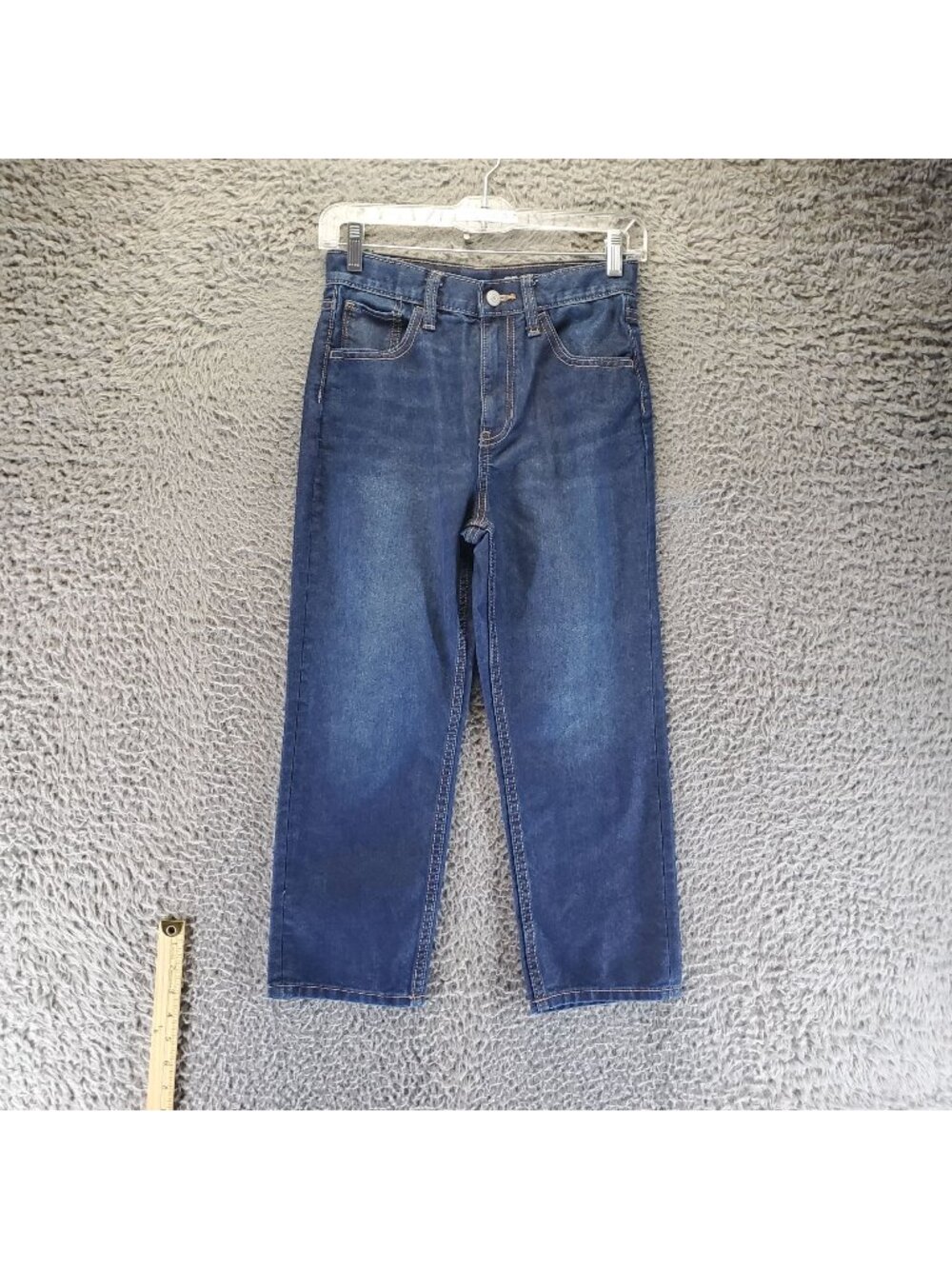 Old Navy Jeans Womens 10 Blue High-Rise Slouchy Straight Cropped Denim